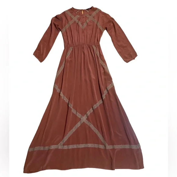 Funktional Dresses | Funktaional Silk Maxi Dress Burnt Orange Boho Size: M | Color: Brown/Orange | Size: M | Bnr's Closet Funktional Dresses | Funktaional Silk Maxi Dress Burnt Orange Boho Size: M | Color: Brown/Orange | Size: M | Bnr's Closet